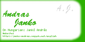 andras janko business card